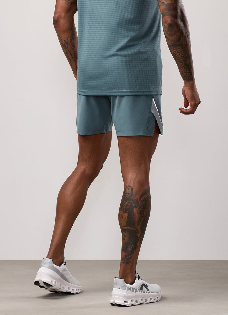 Gym King Flex 2.0 Short - Silver Blue/Petrol Blue
