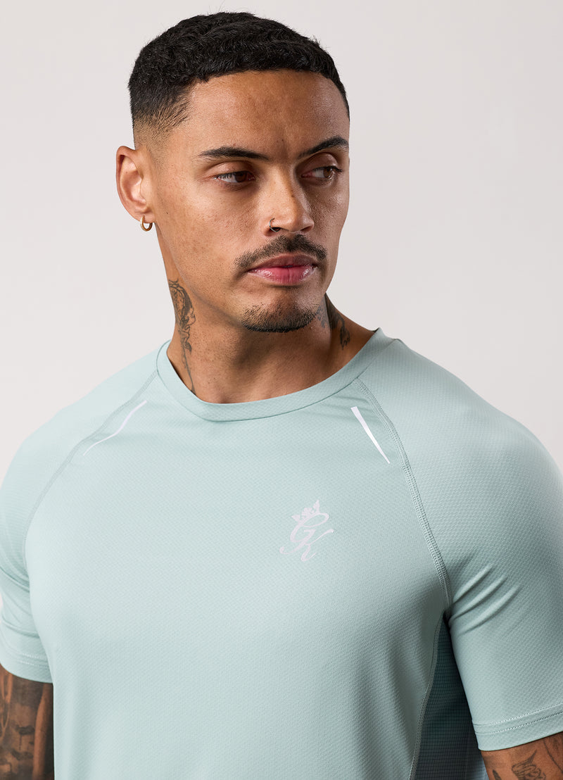 Gym King Flex 2.0 Tee - Silver Blue/Petrol Blue