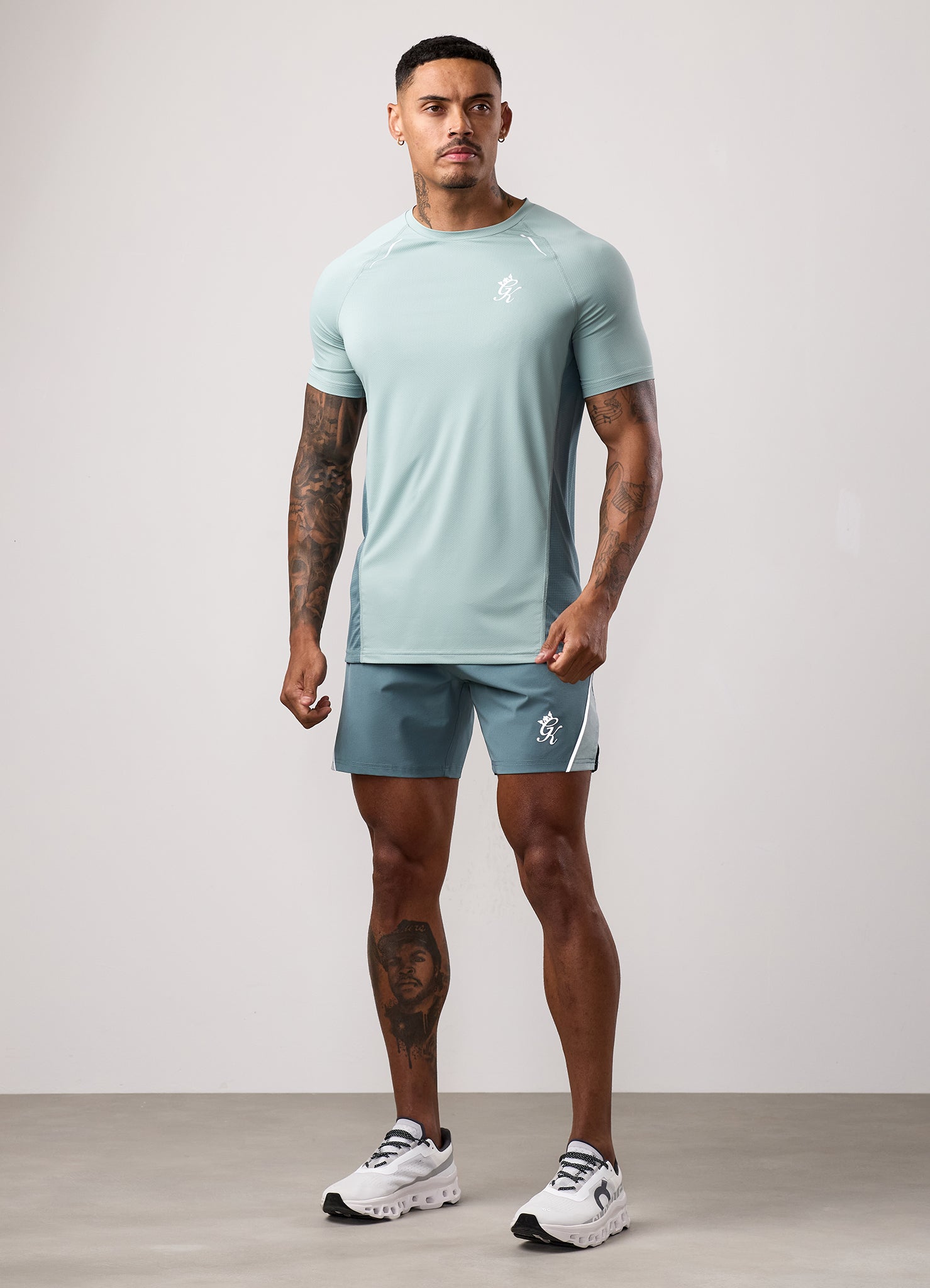 Gym King Flex 2.0 Short - Silver Blue/Petrol Blue