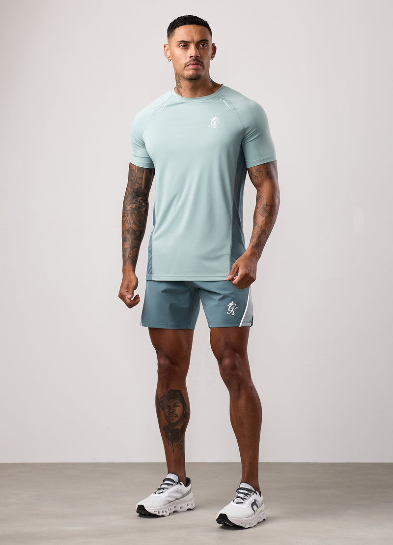 Gym King Flex 2.0 Short - Silver Blue/Petrol Blue