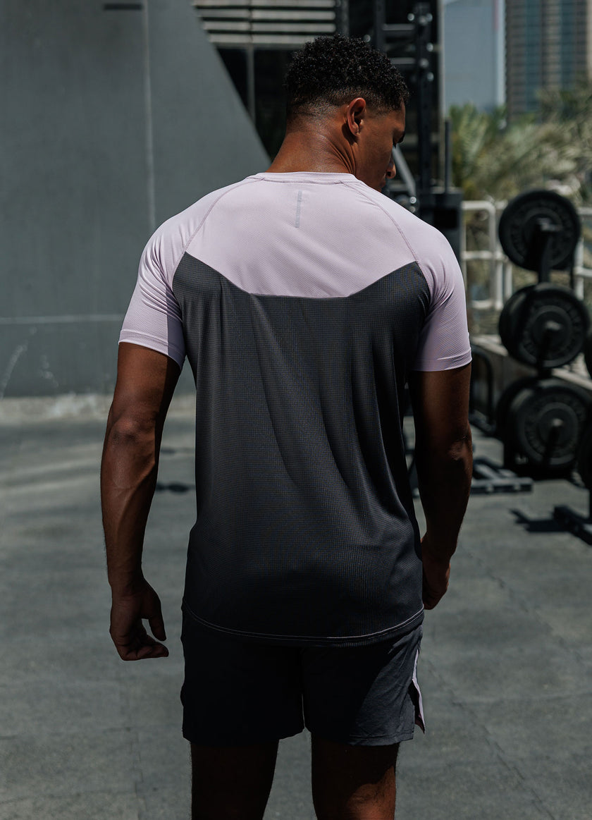 Gym King Flex 2.0 Tee - Dusky Lilac/Graphite