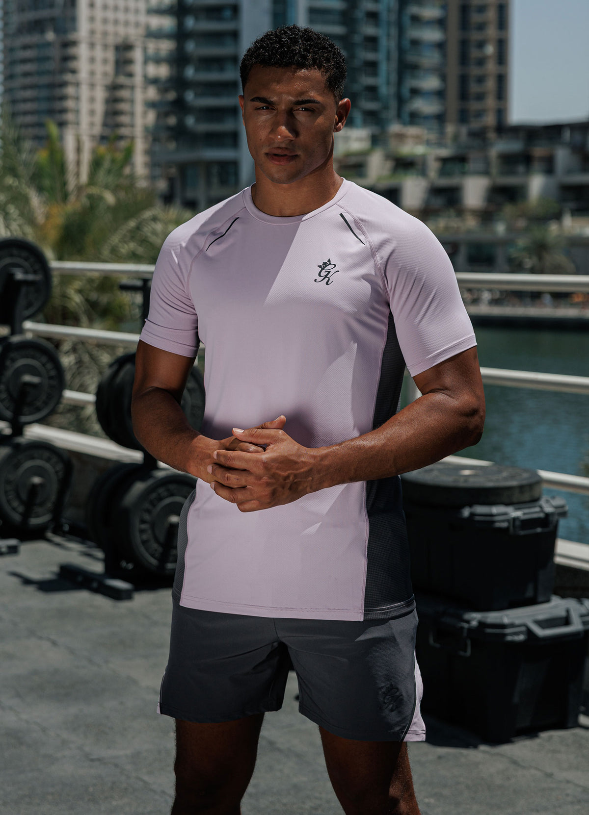 Gym King Flex 2.0 Tee - Dusky Lilac/Graphite