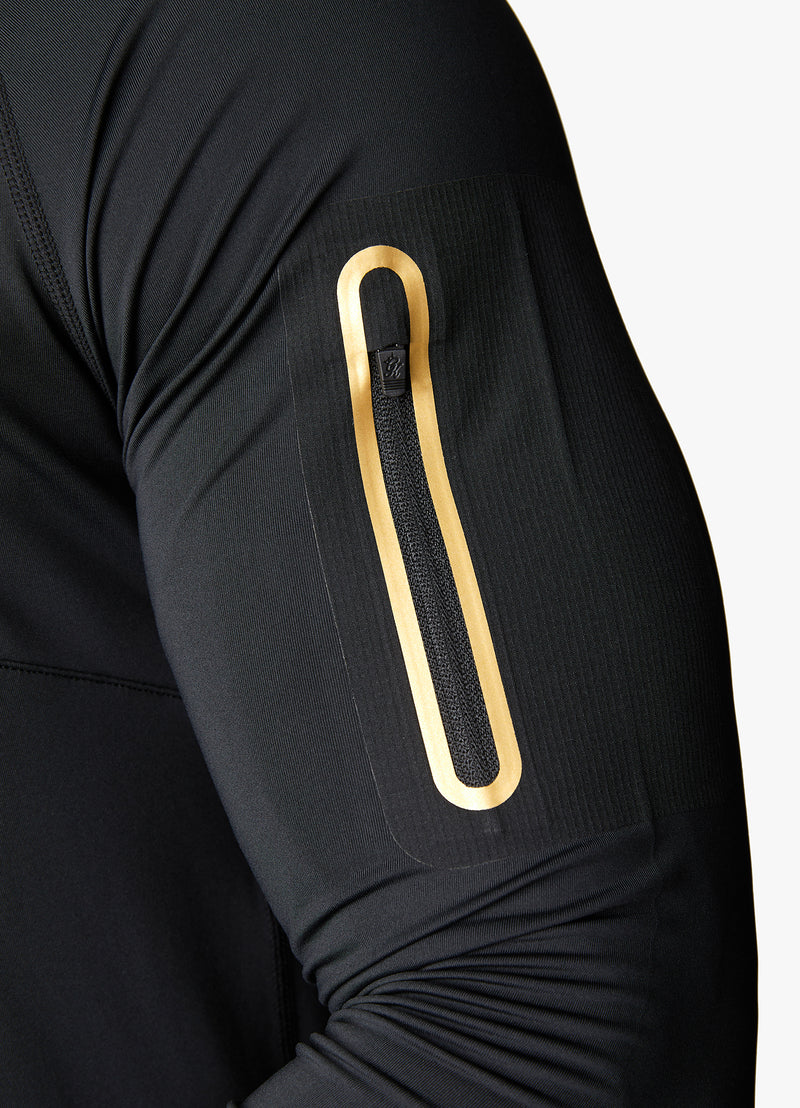 Gym King Flex 1/4 Zip Funnel - Black/Gold