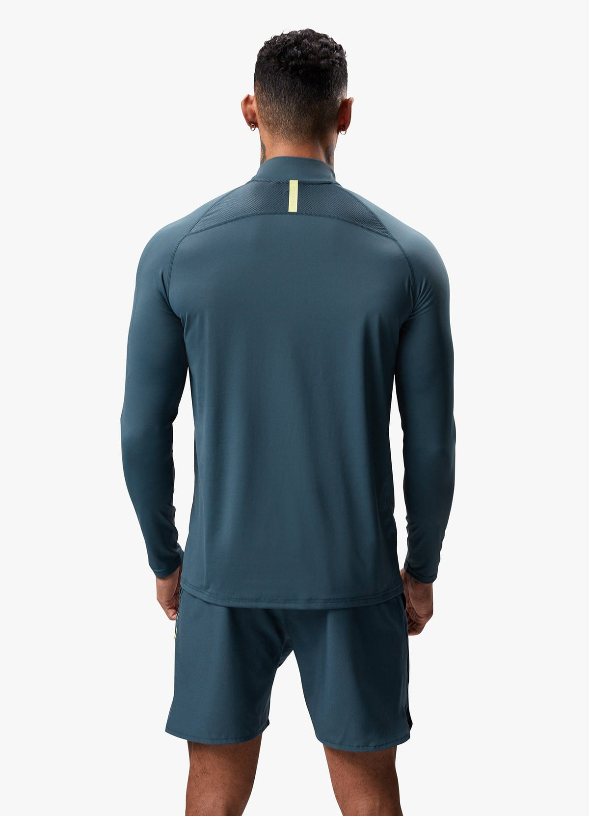 Gym King Flex 1/4 Zip Funnel - Twilight Blue/Lime