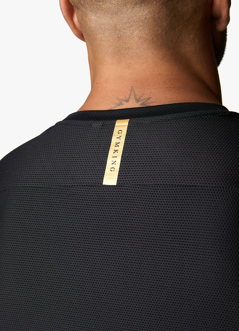 Gym King Flex Tee - Black/Gold