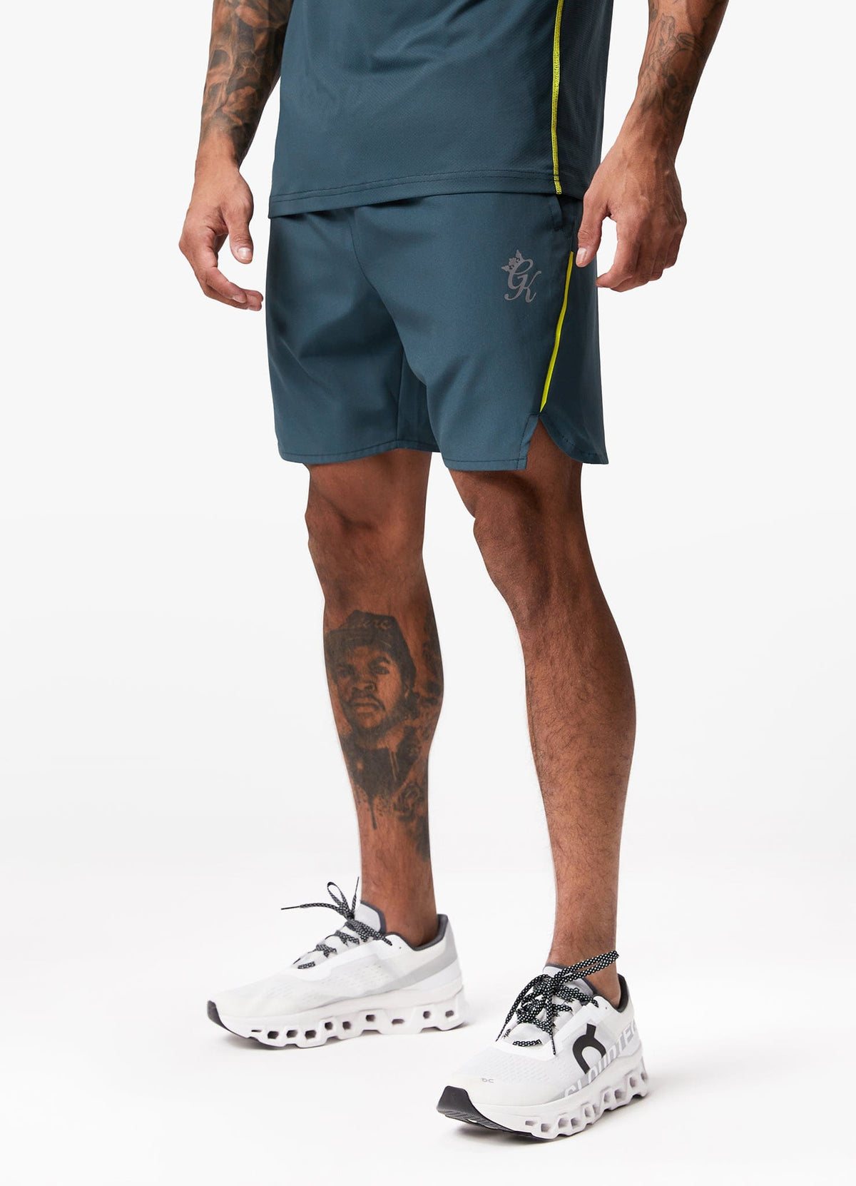 Gym King Flex Short 6" - Twilight Blue/Lime