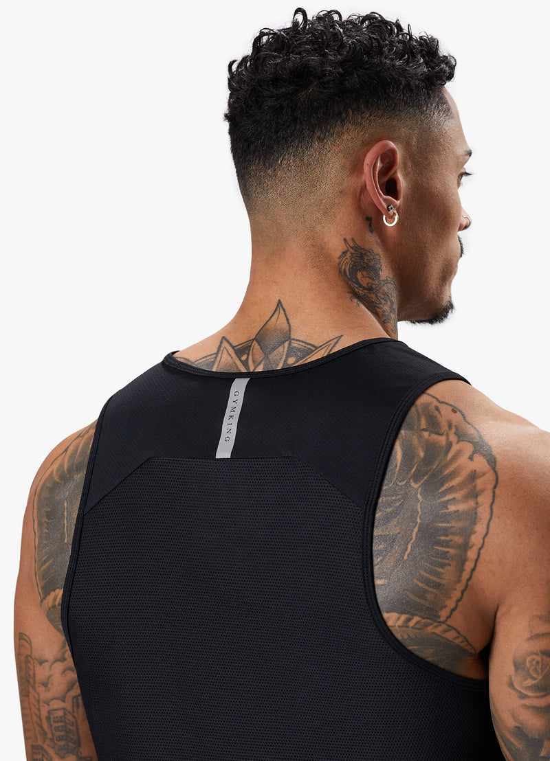 Gym King Flex Vest - Black/Silver