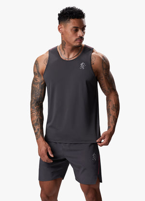 Gym King Flex Vest - Graphite/Fuchsia