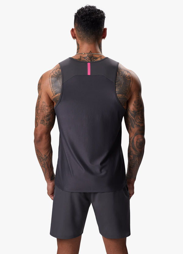 Gym King Flex Vest - Graphite/Fuchsia