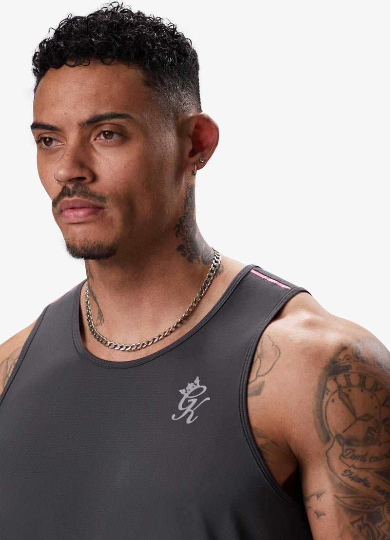 Gym King Flex Vest - Graphite/Fuchsia