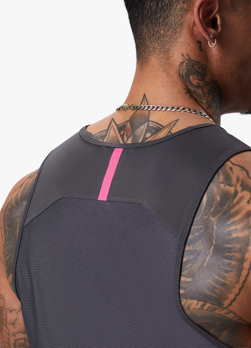 Gym King Flex Vest - Graphite/Fuchsia