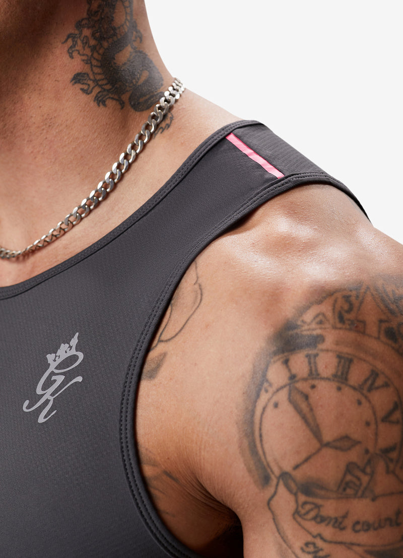 Gym King Flex Vest - Graphite/Fuchsia