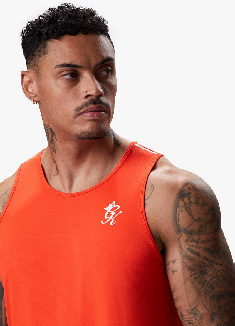 Gym King Flex Vest - Chilli Red/White