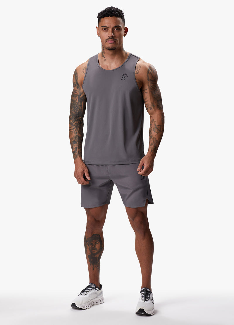 Gym King Flex Vest - Fossil Grey/Black