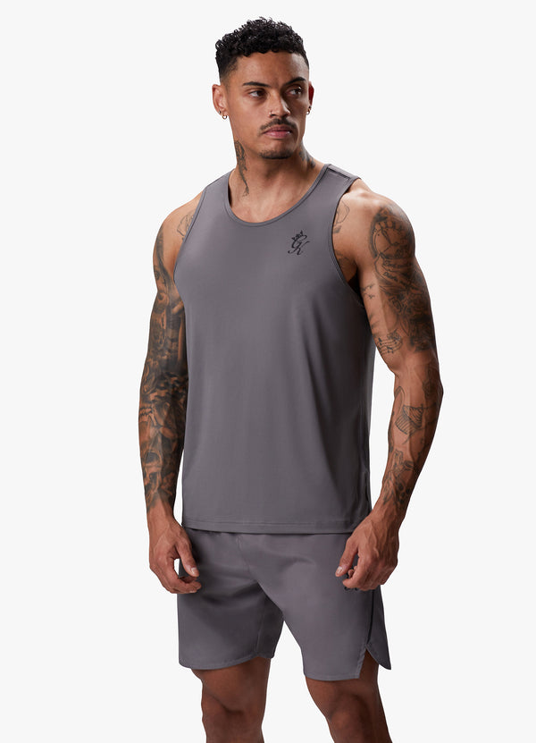 Gym King Flex Vest - Fossil Grey/Black