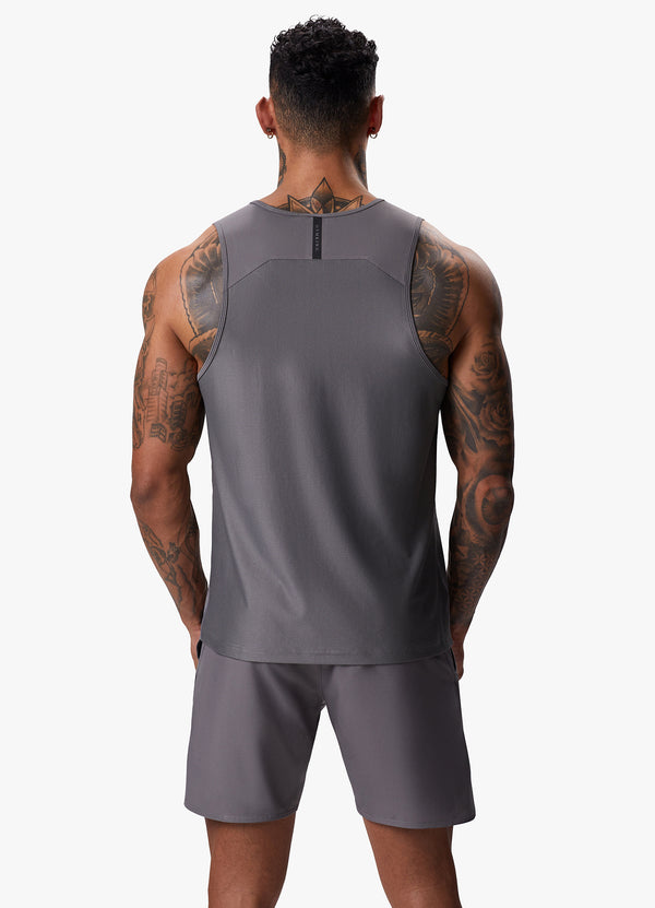 Gym King Flex Vest - Fossil Grey/Black