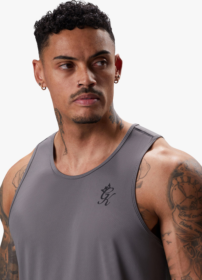 Gym King Flex Vest - Fossil Grey/Black