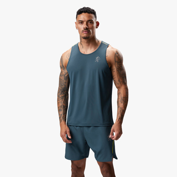 Gym King Flex Vest - Twilight Blue/Lime