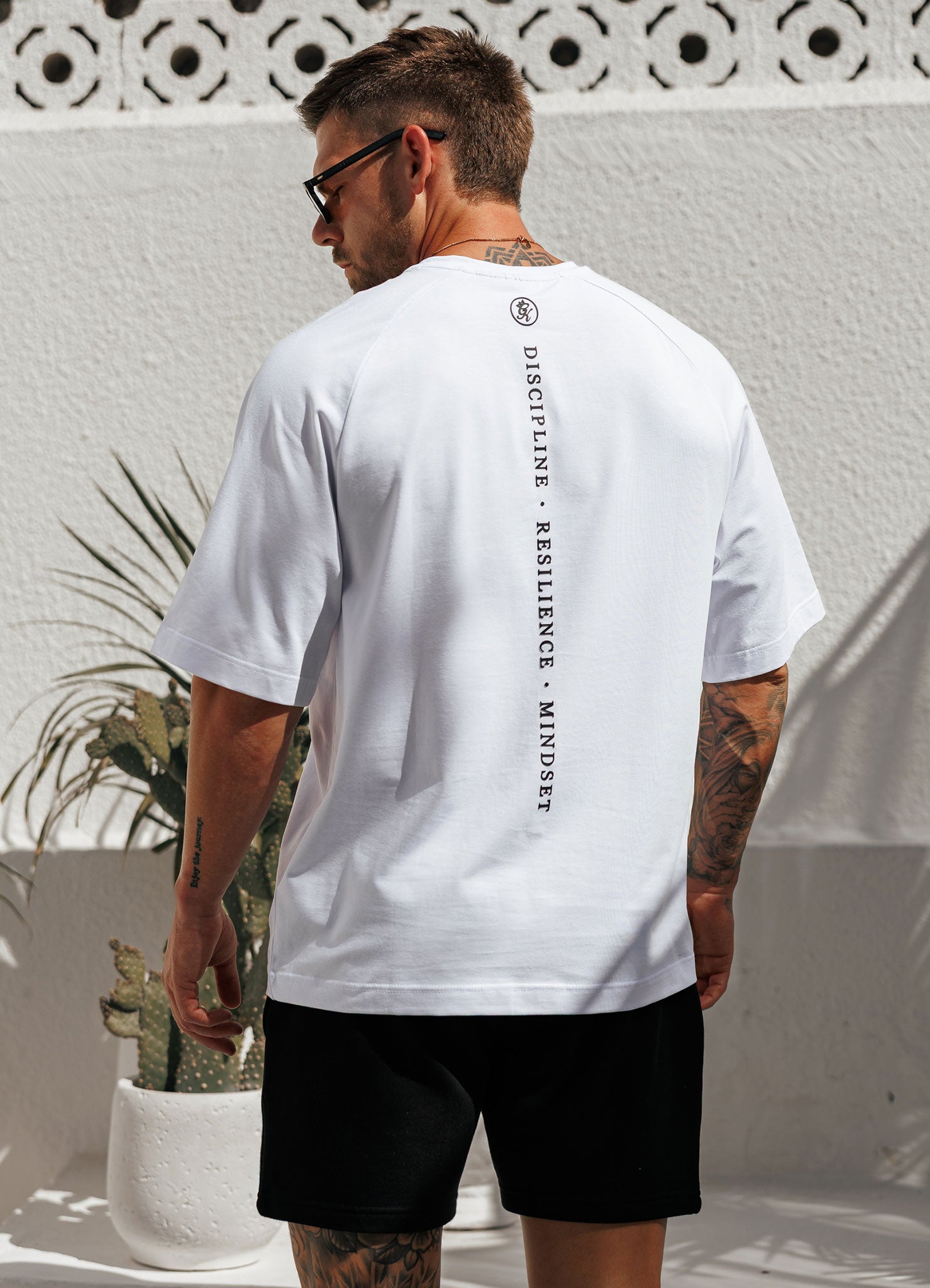 Gym King Focus Relaxed Fit Tee - White