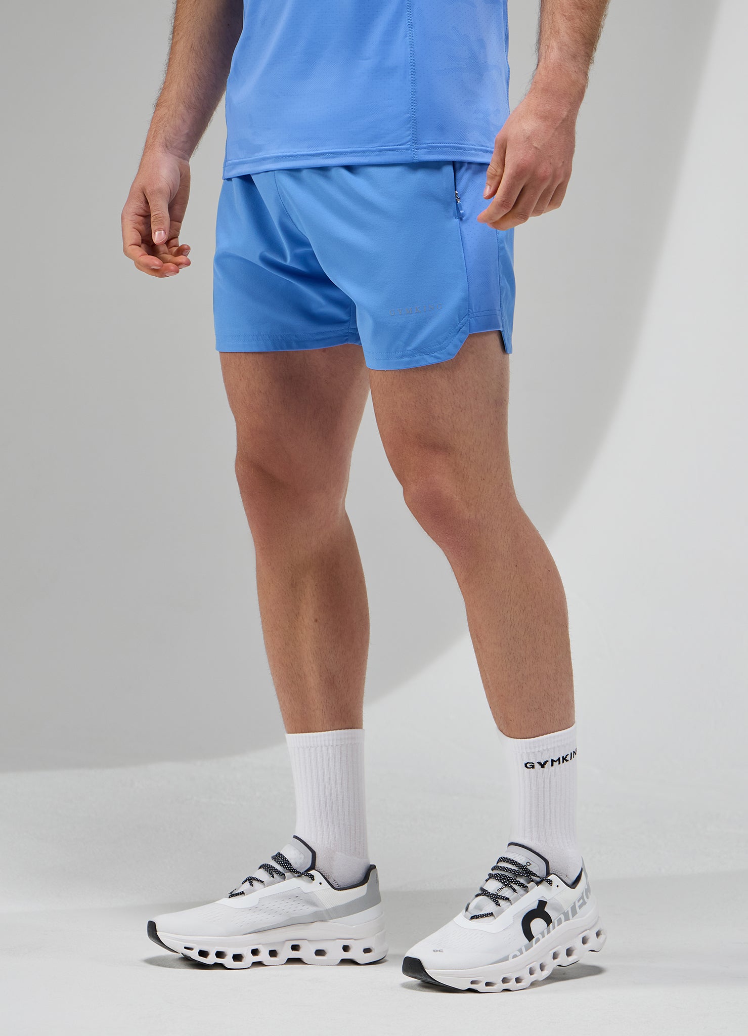 Gym King Focus Camo Knit Short - Blue Iris
