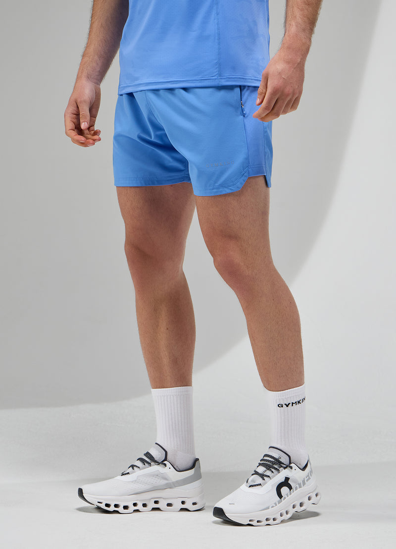 Gym King Focus Camo Knit Short - Blue Iris