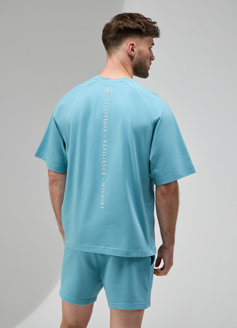 Gym King Focus Relaxed Fit Tee - Aquatic Blue