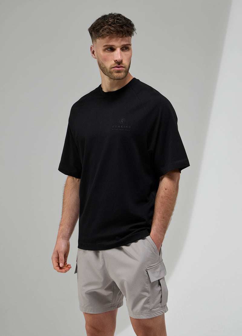 Gym King Focus Relaxed Fit Tee - Black