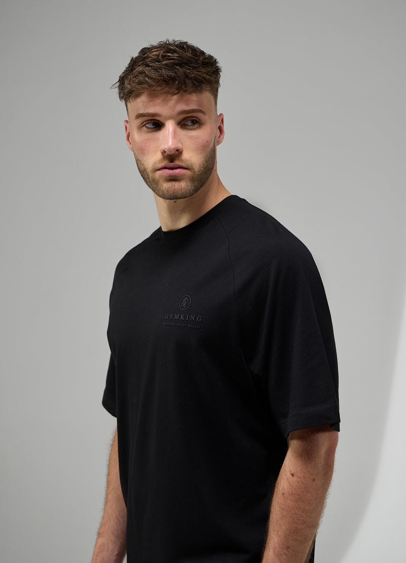Gym King Focus Relaxed Fit Tee - Black