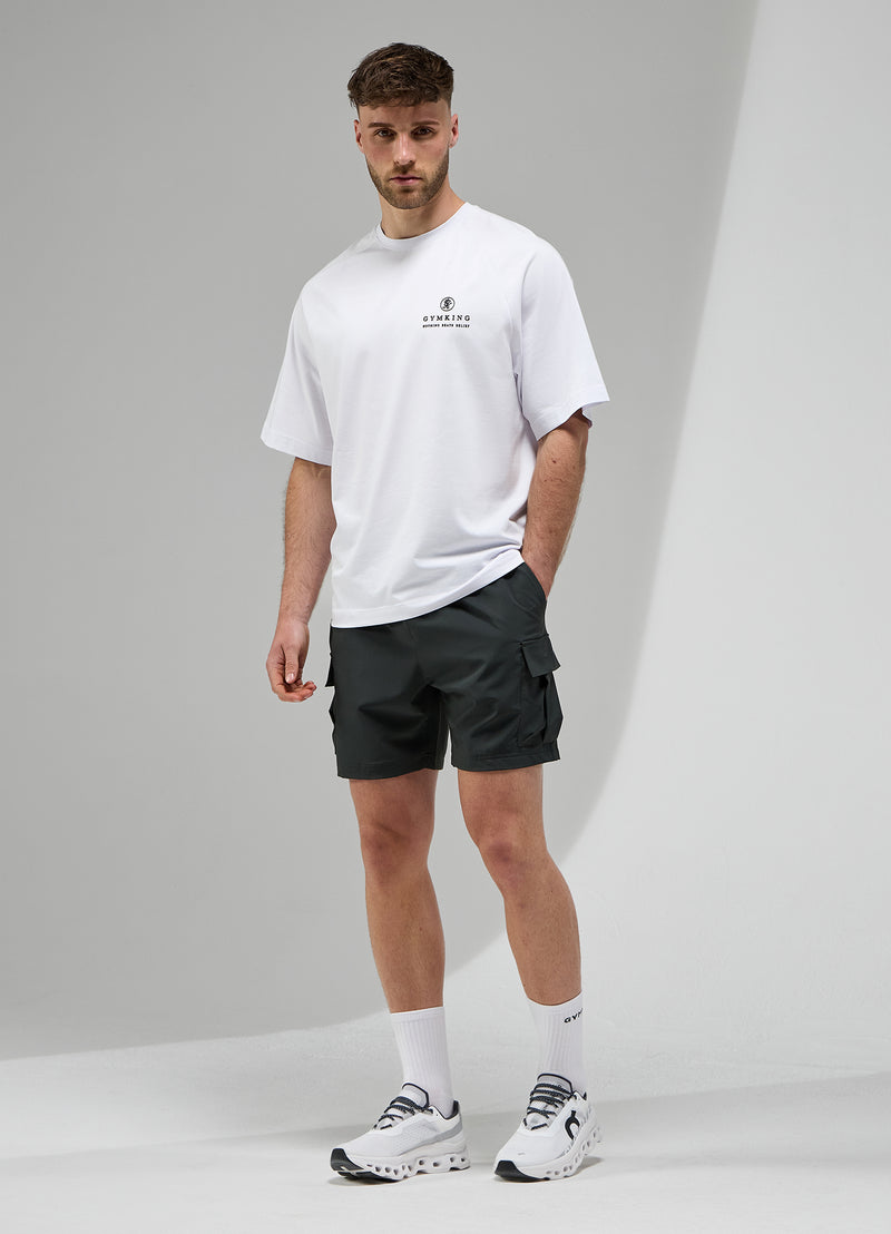Gym King Focus Relaxed Fit Tee - White