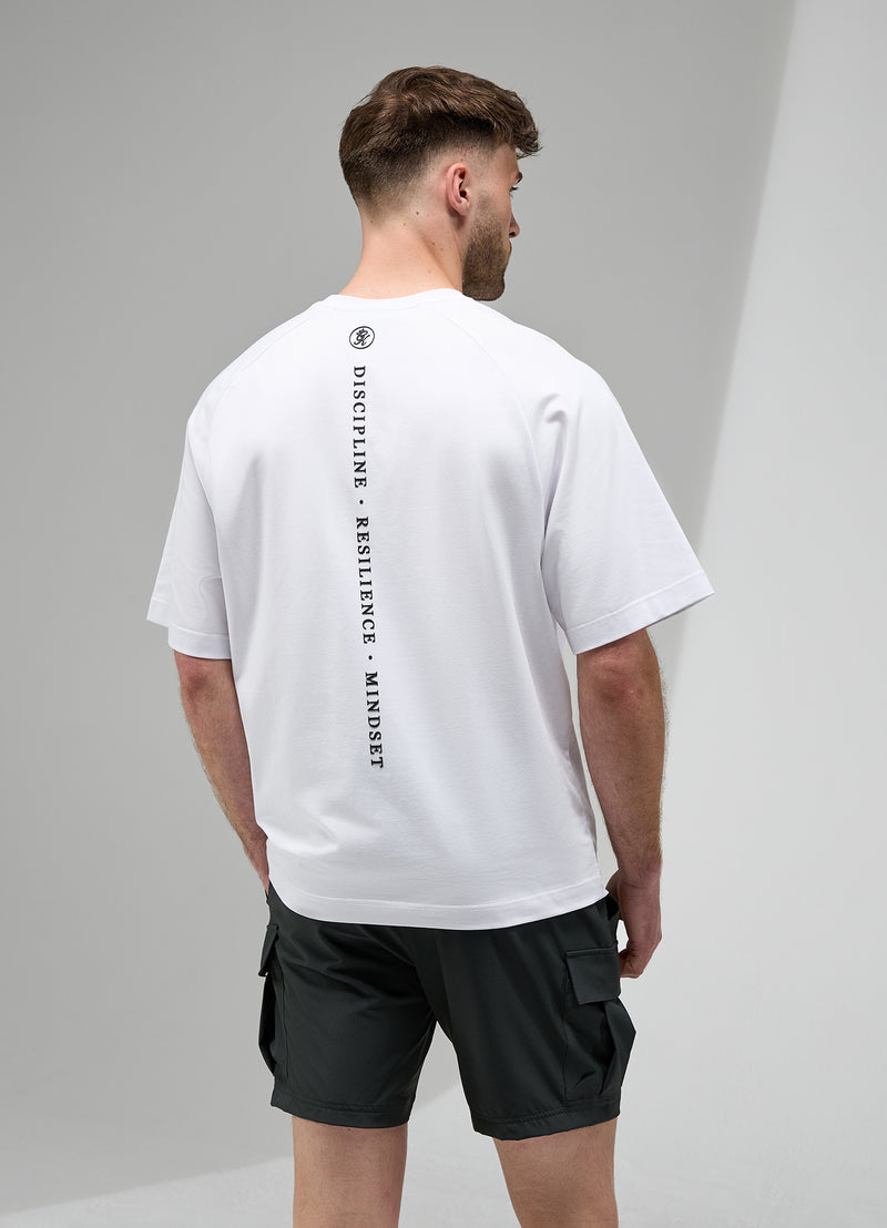 Gym King Focus Relaxed Fit Tee - White