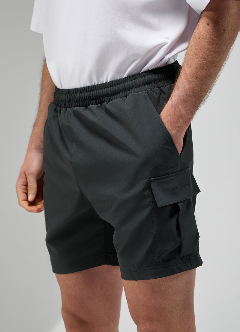Gym King Focus Woven Utility Short - Black