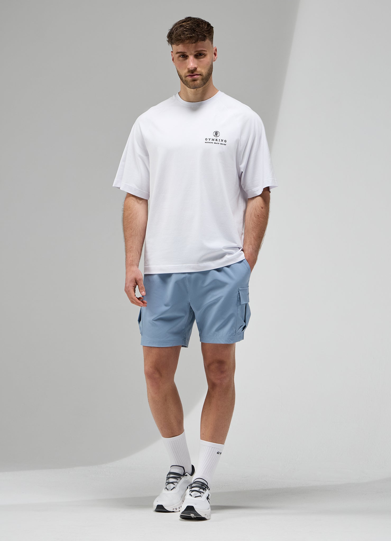 Gym King Focus Woven Utility Short - Dusk Blue