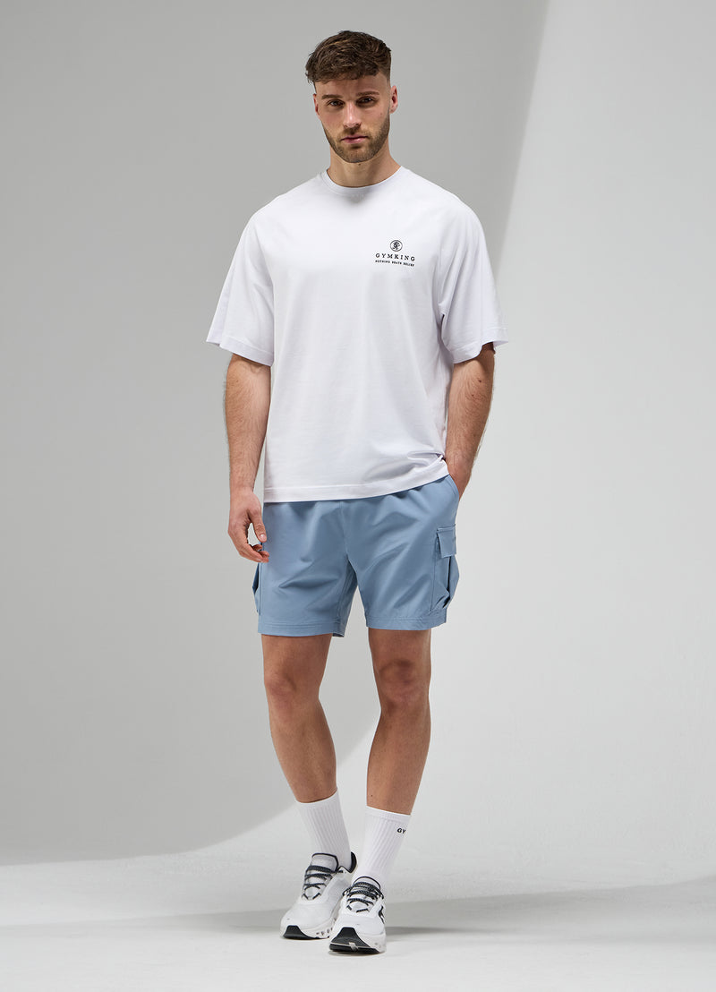 Gym King Focus Woven Utility Short - Dusk Blue
