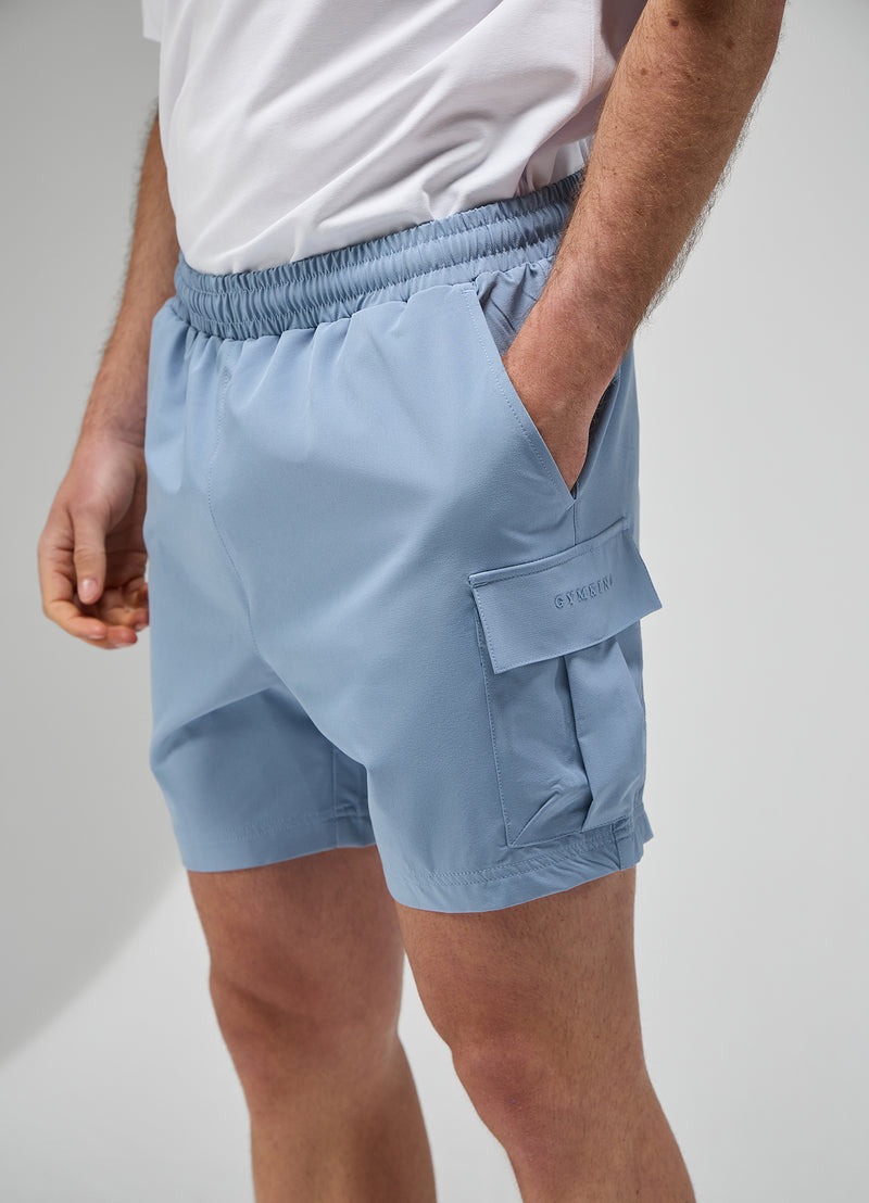 Gym King Focus Woven Utility Short - Dusk Blue