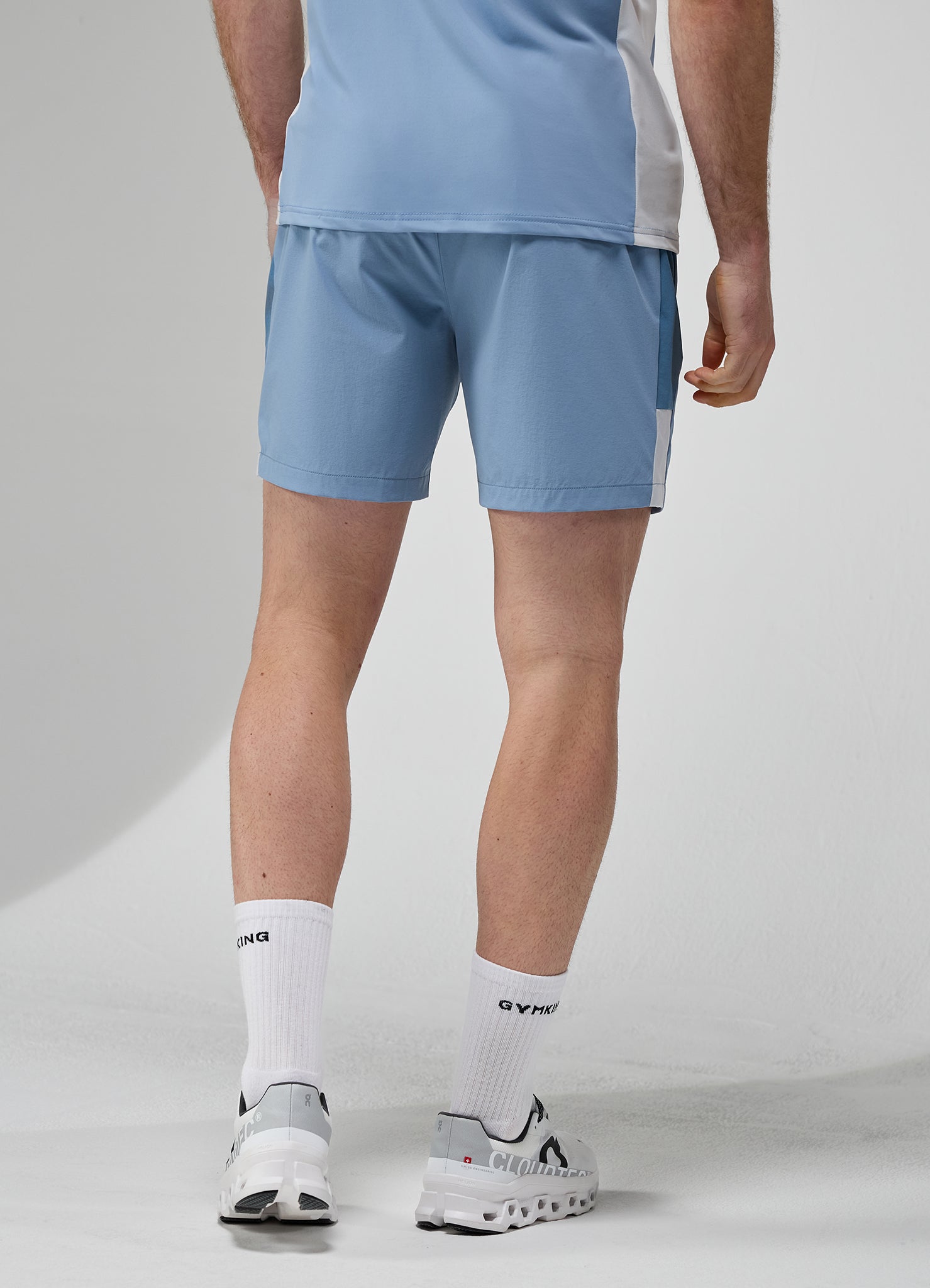 Gym King Focus Woven Short - Dusk Blue/White