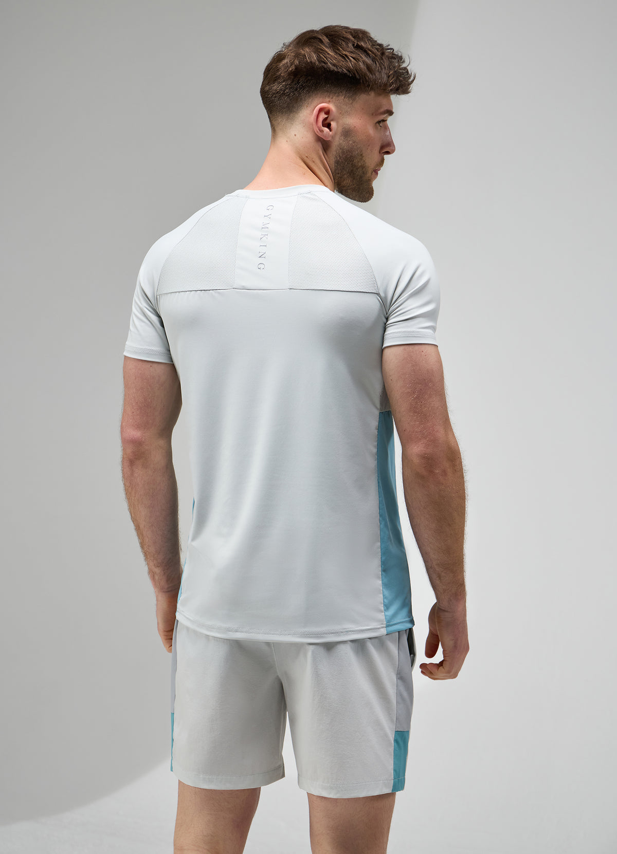 Gym King Focus Woven Tee - Light Grey/Urban Grey