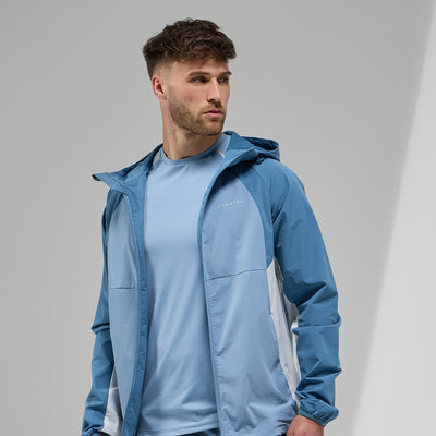 Gym King Focus Tracksuit Hoodie - Dusk Blue/White