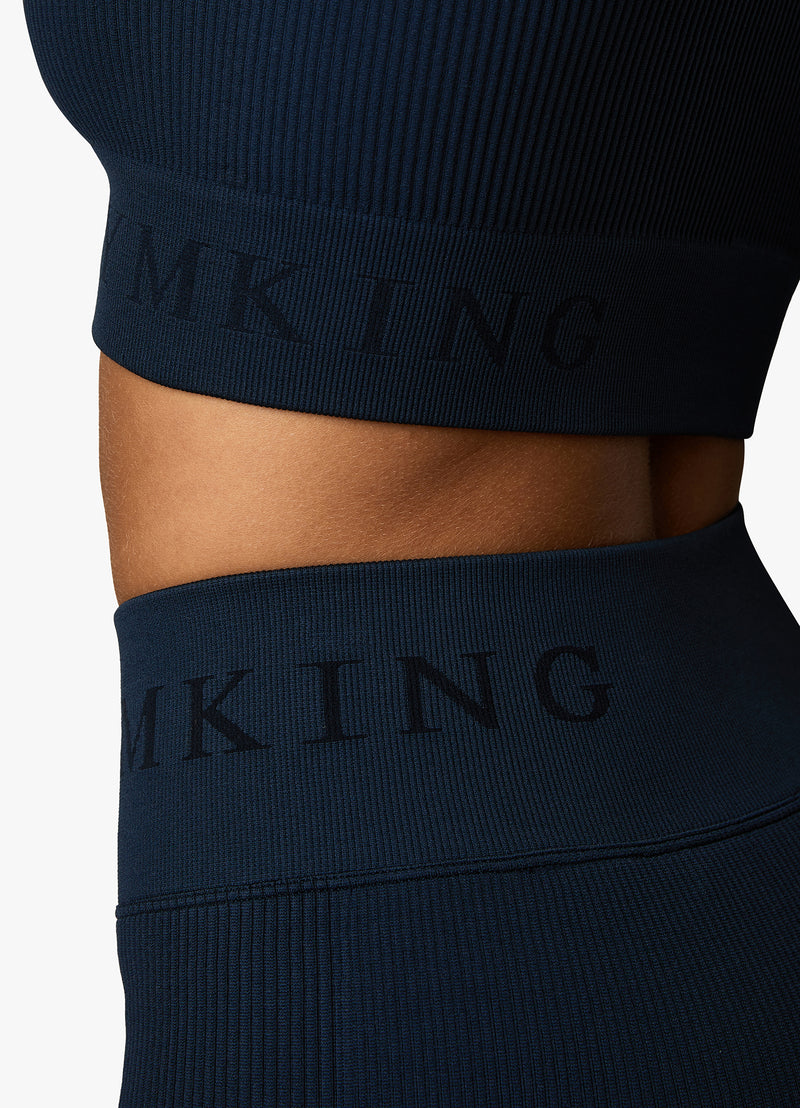 Gym King Formation Rib Legging - Ink Blue