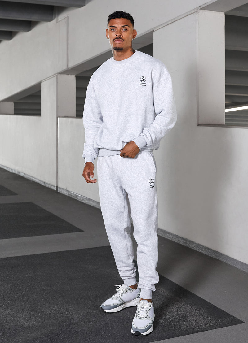 Gym King Aventus Fleece Jogger - Snow Marl