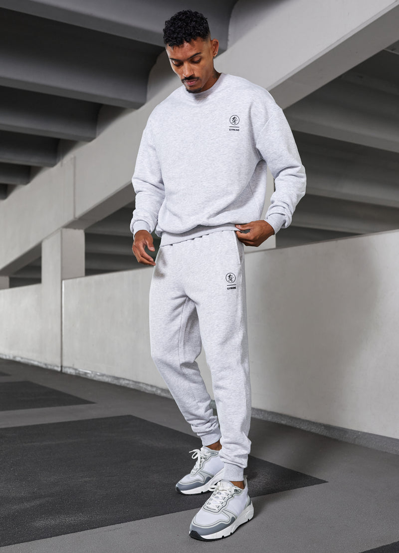 Gym King Aventus Fleece Jogger - Snow Marl