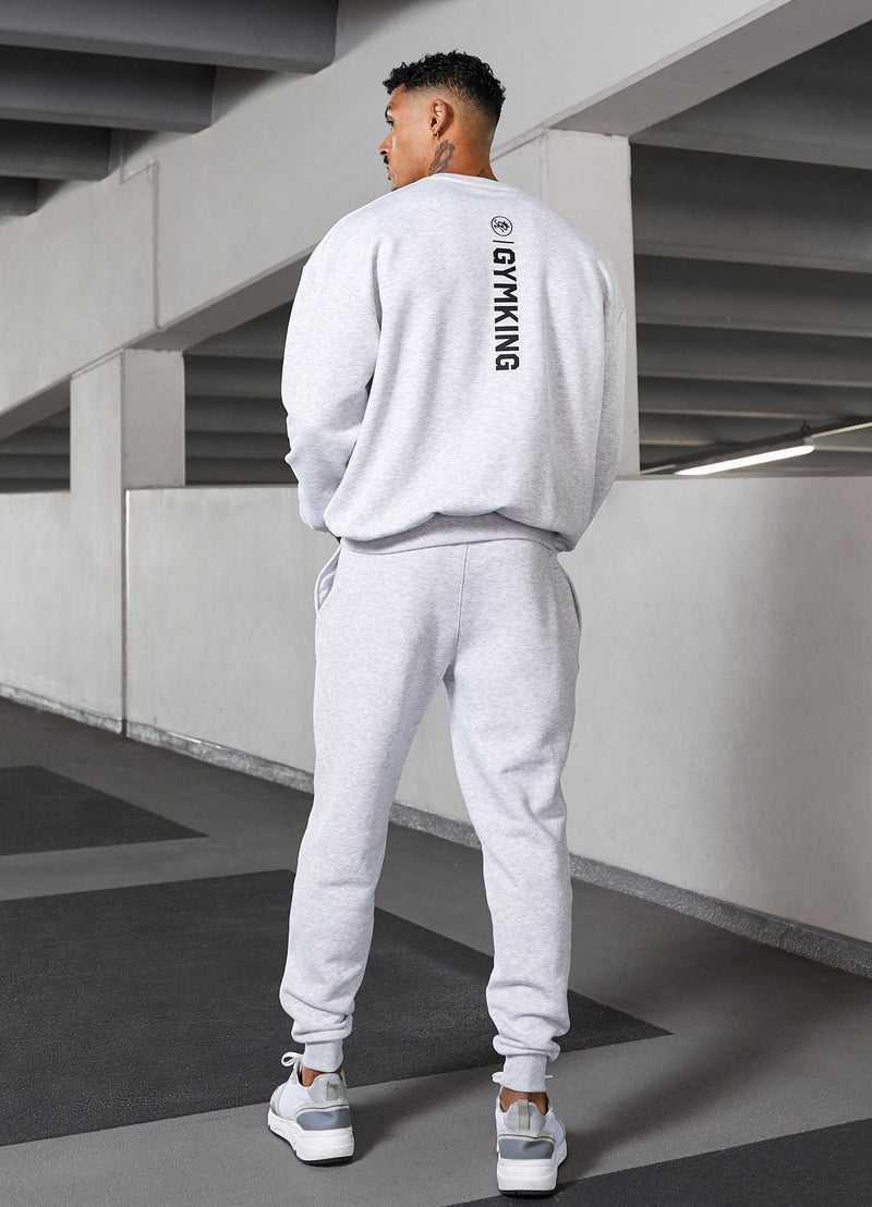 Gym King Aventus Fleece Jogger - Snow Marl