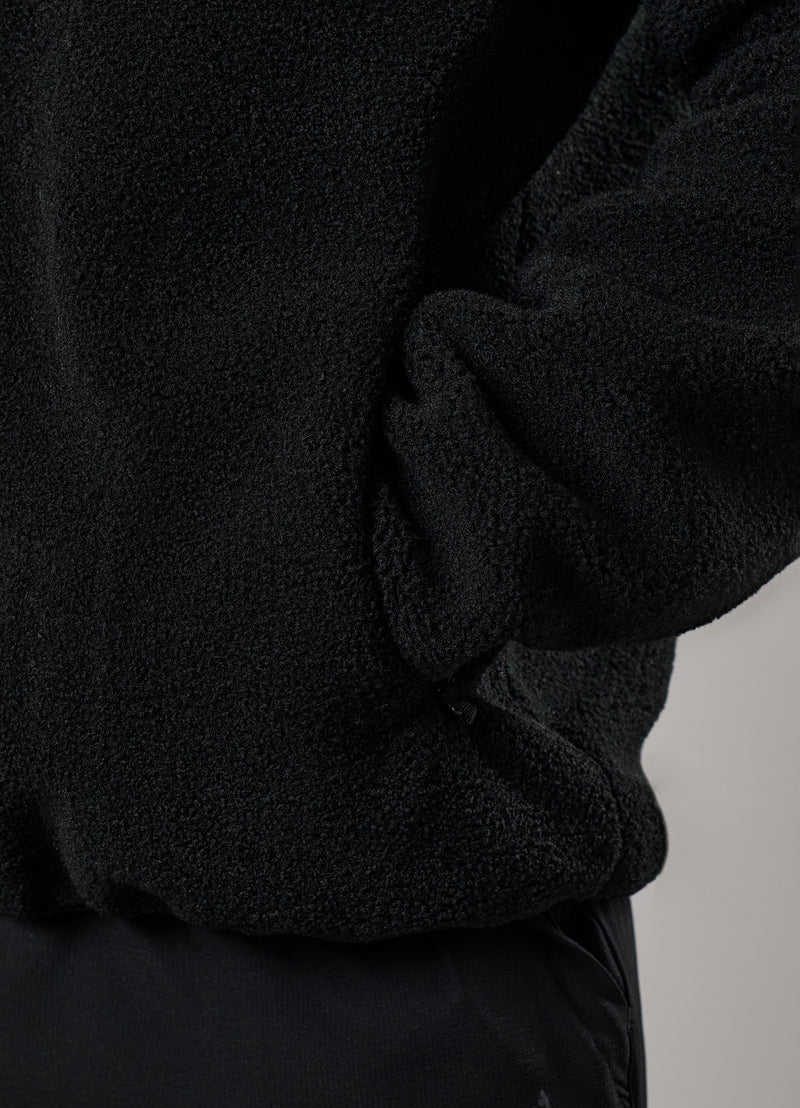 Gym King Linear Full Zip Borg Jacket - Black