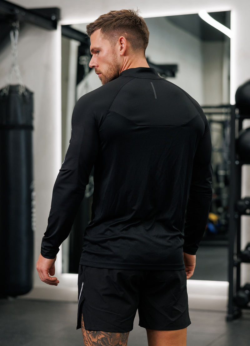 Gym King Flex 2.0 1/4 Zip Funnel - Black