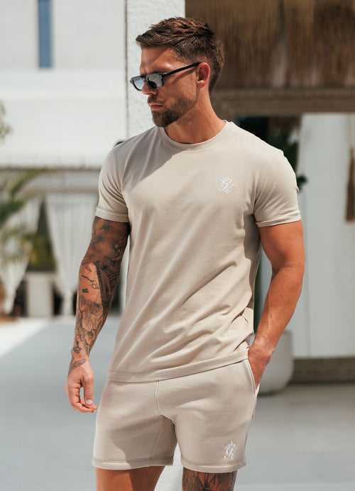 Gym King Fundamental Tee - Fossil Stone