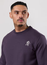 Gym King Fundamental Fleece Crew Tracksuit - Deep Purple