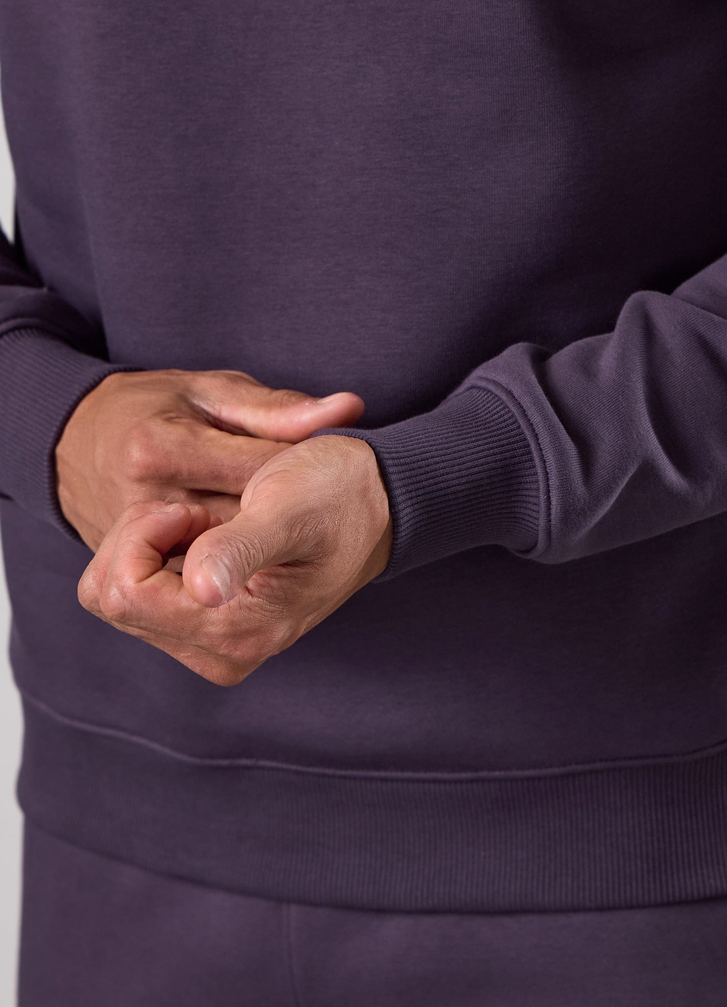 Gym King Fundamental Fleece Crew Tracksuit - Deep Purple