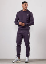 Gym King Fundamental Fleece Crew Tracksuit - Deep Purple