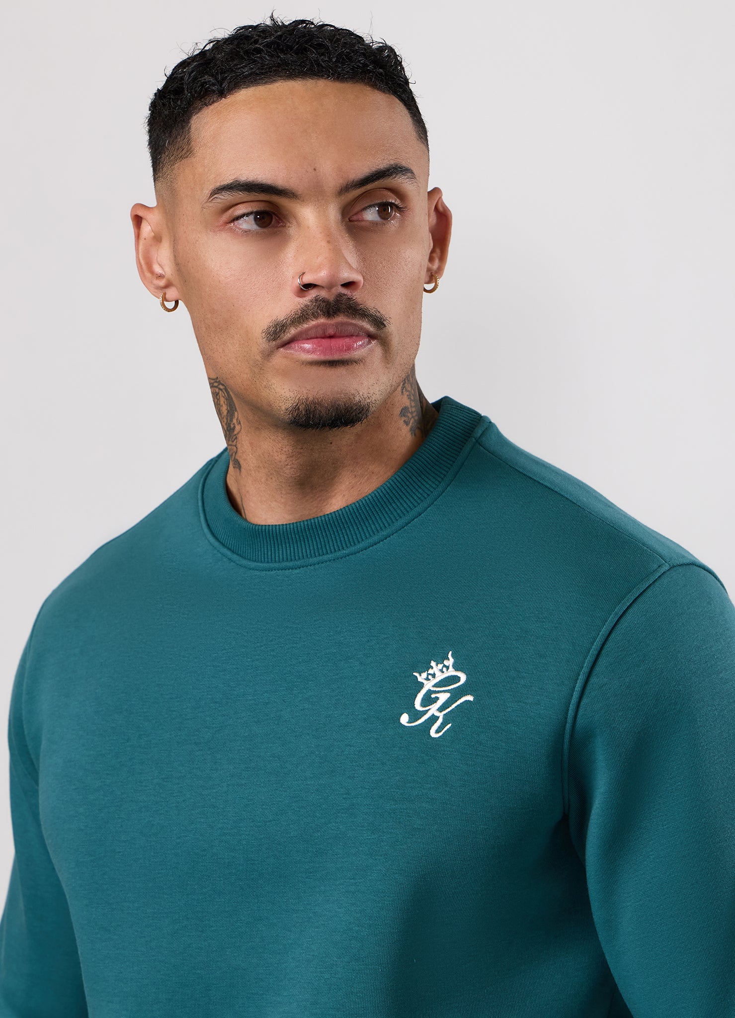 Gym King Fundamental Fleece Crew Tracksuit - Storm Teal