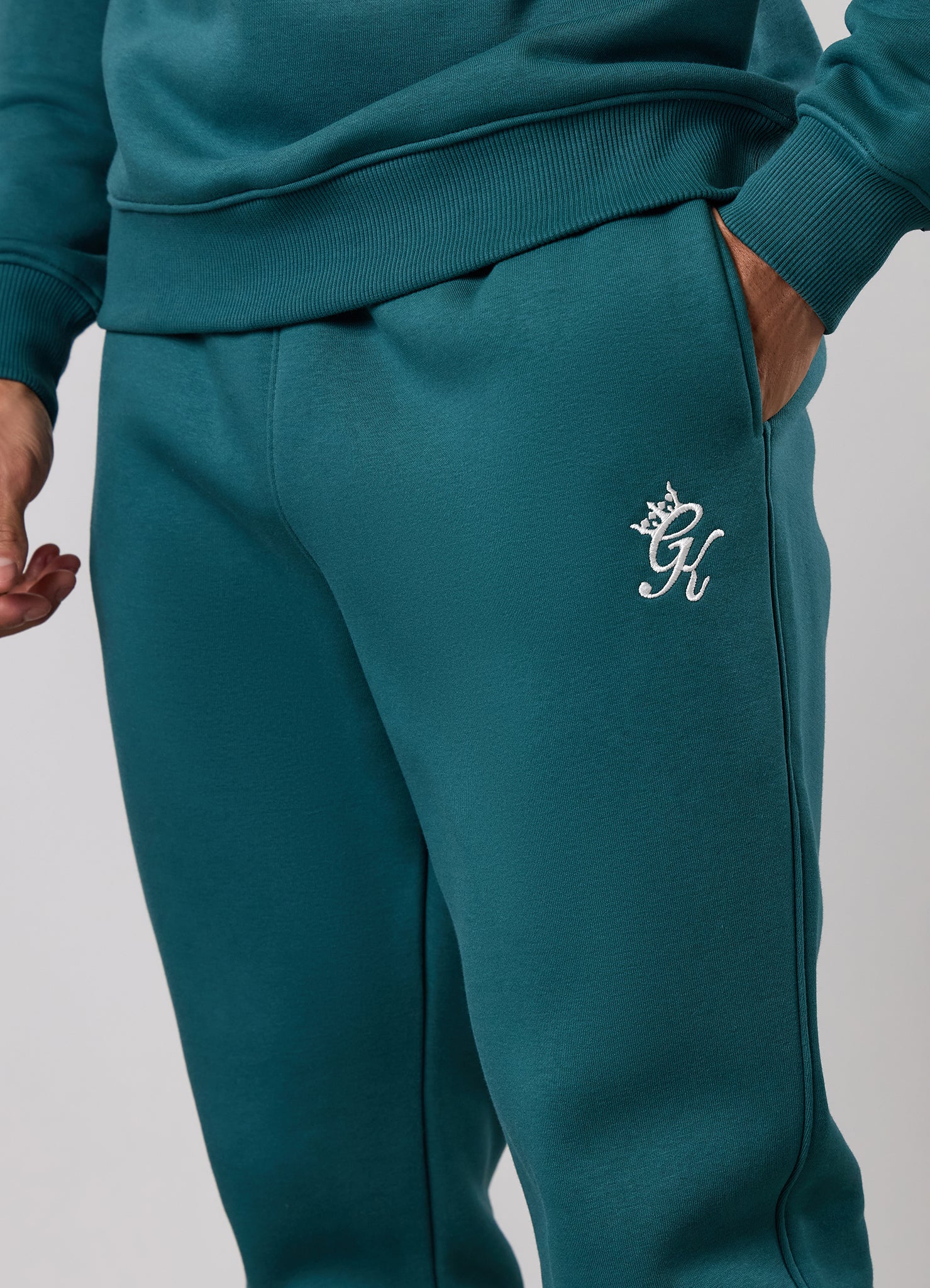 Gym King Fundamental Hood Tracksuit - Storm Teal