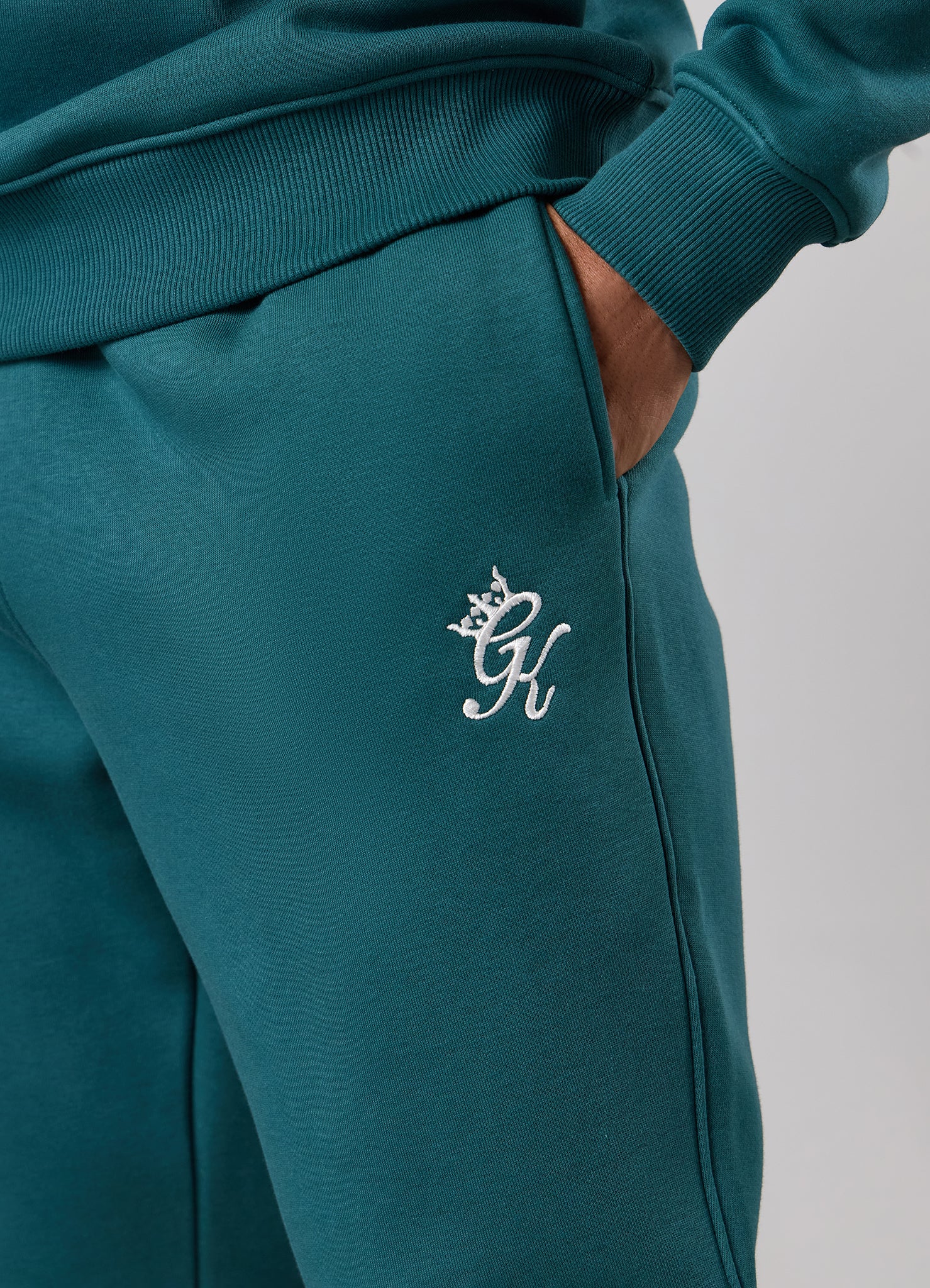Gym King Fundamental Hood Tracksuit - Storm Teal